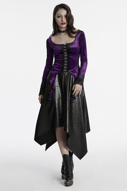 Gothic Lolita Blouse - Violet, Women's Style, Long Sleeves - Tea Party Blouse - additional product view 4