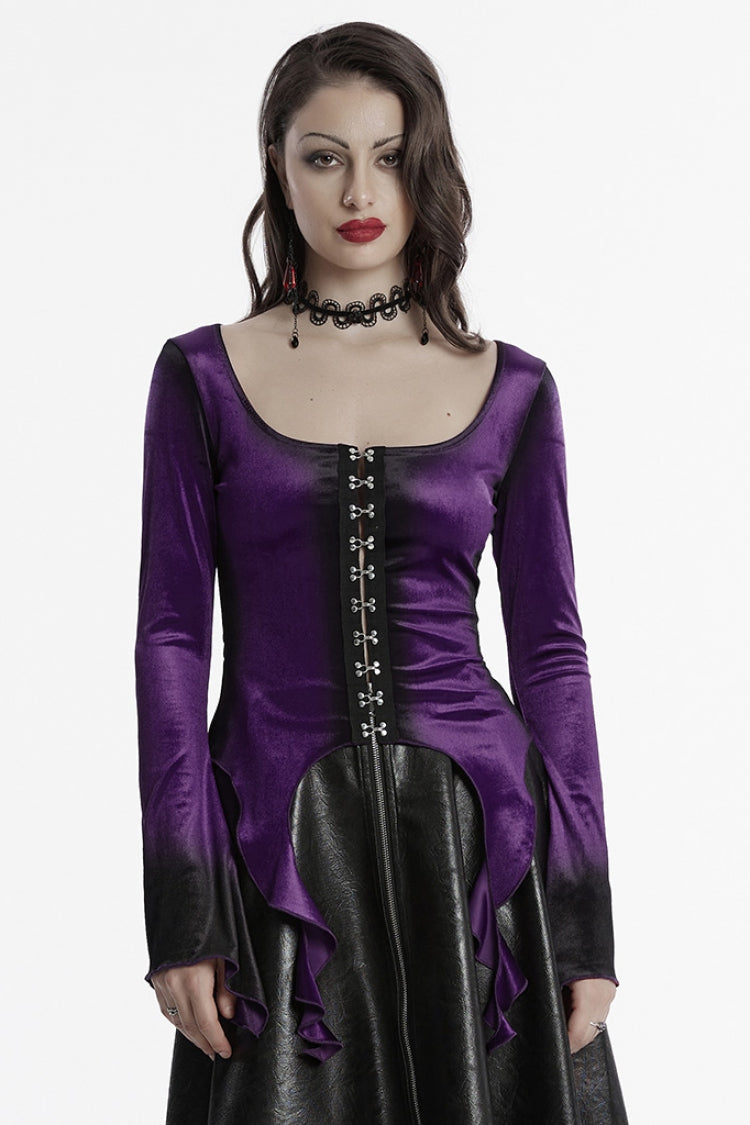 Gothic Lolita Blouse - Violet, Women's Style, Long Sleeves - Tea Party Blouse - main product image