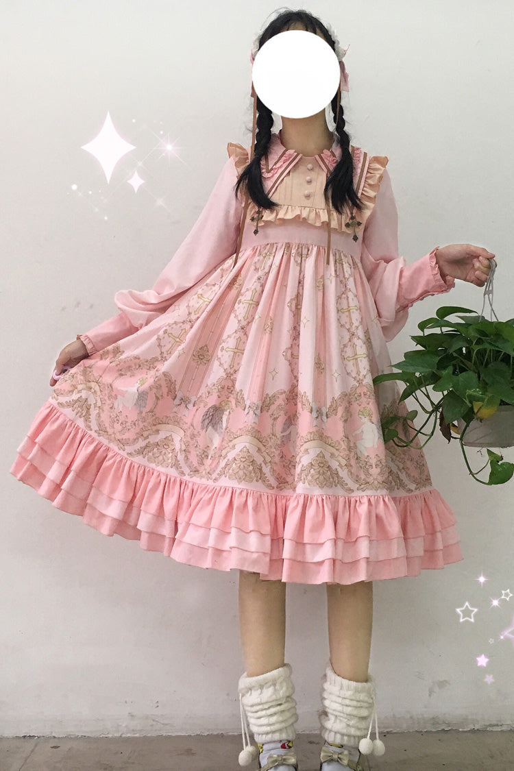 Gothic Lolita Dress - Angel's Redemption, 3 Colors, Printed, Long Sleeves, Sweet Style - additional product view 12