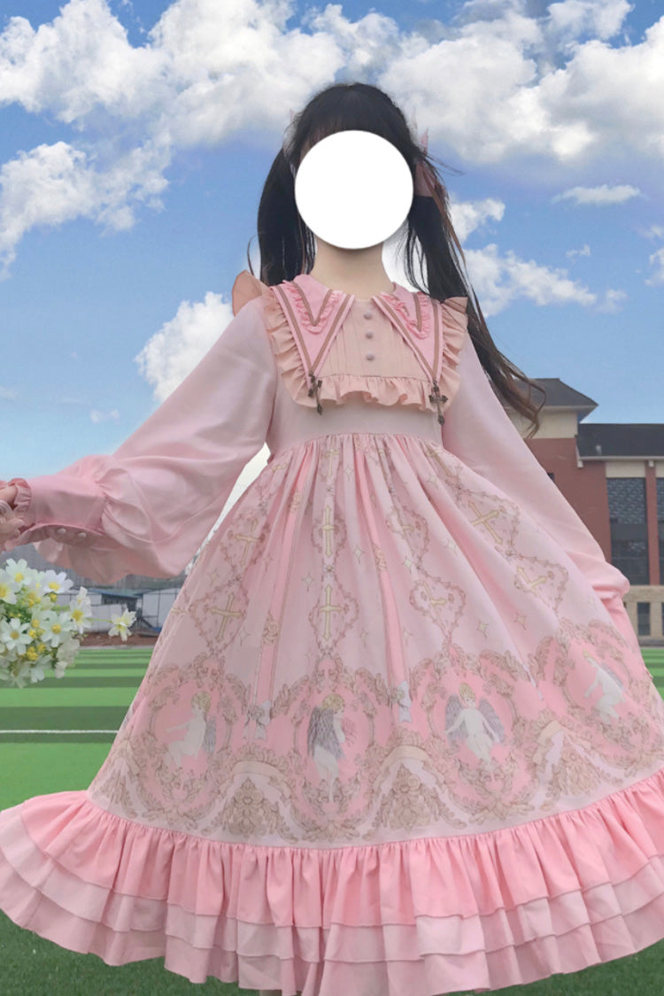 Gothic Lolita Dress - Angel's Redemption, 3 Colors, Printed, Long Sleeves, Sweet Style - additional product view 13
