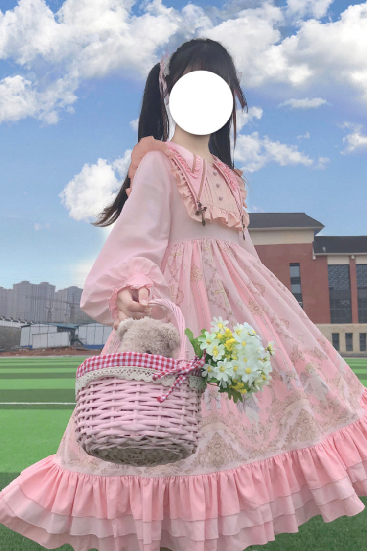 Gothic Lolita Dress - Angel's Redemption, 3 Colors, Printed, Long Sleeves, Sweet Style - additional product view 15