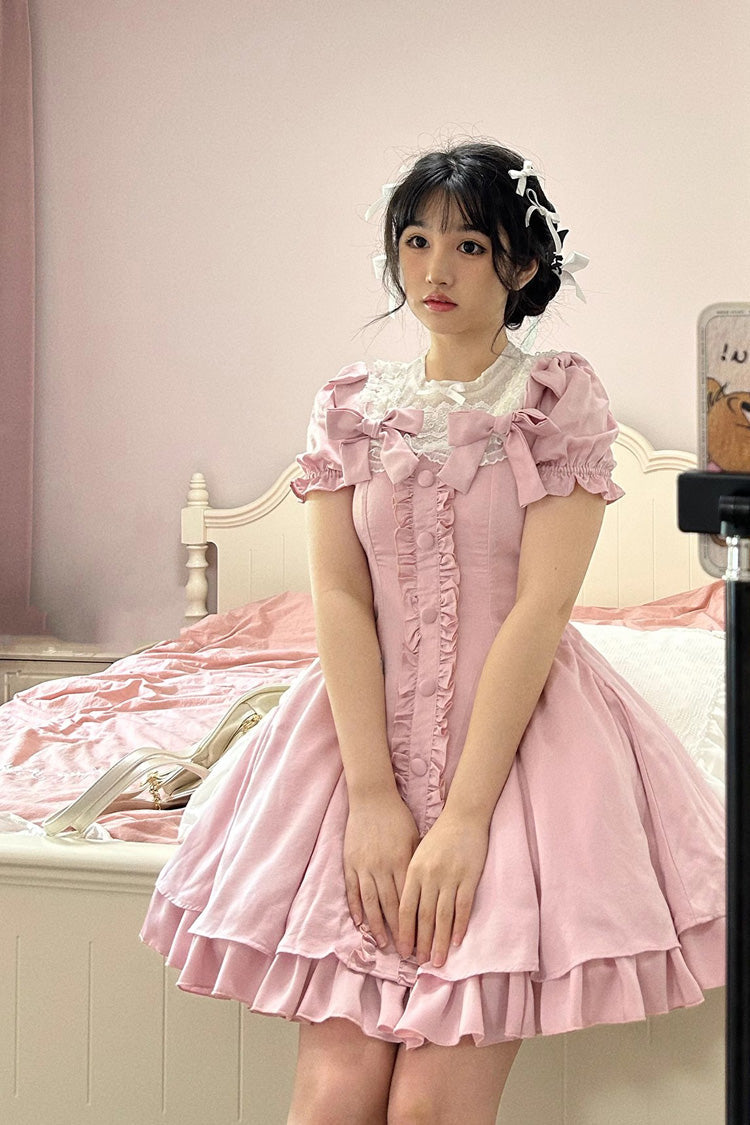 Gothic Lolita Dress - Annie's Gift, Pink, Short Version, Plus Size, Short Length - additional product view 3