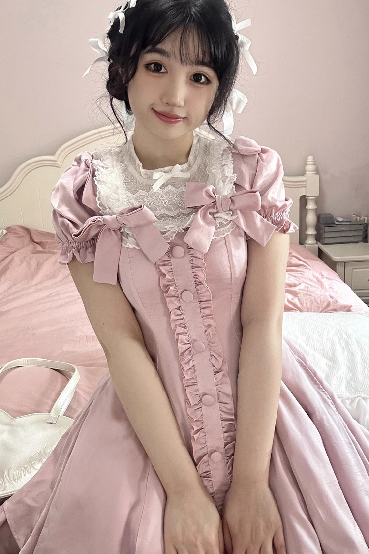 Gothic Lolita Dress - Annie's Gift, Pink, Short Version, Plus Size, Short Length - additional product view 4
