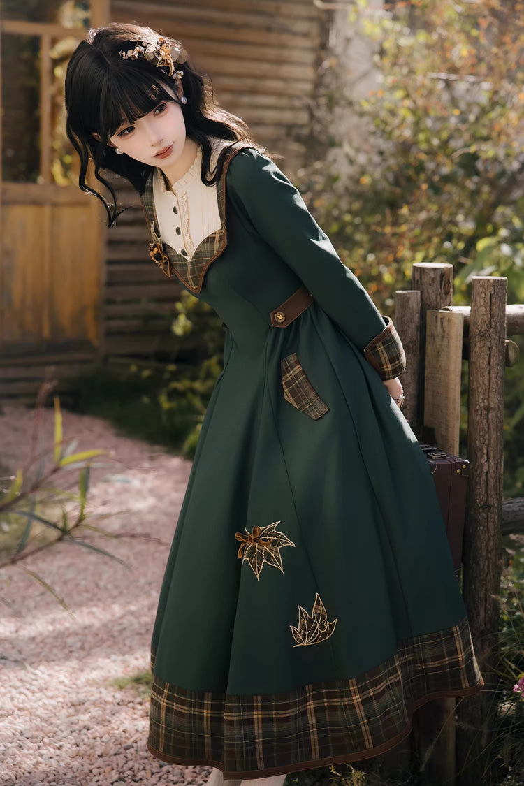 Gothic Lolita Dress - Autumn Chronicles, Green, Sweet Style, Printed, Embroidered - additional product view 5