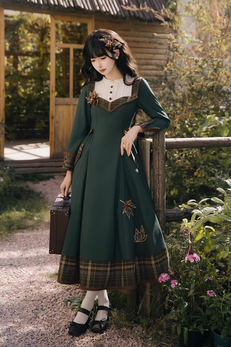 Gothic Lolita Dress - Autumn Chronicles, Green, Sweet Style, Printed, Embroidered - additional product view 8