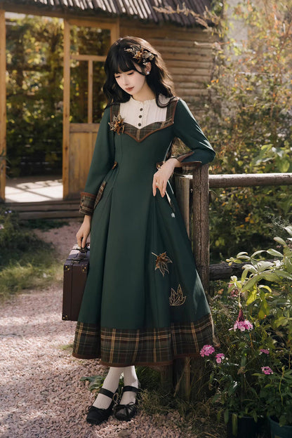 Gothic Lolita Dress - Autumn Chronicles, Green, Sweet Style, Printed, Embroidered - additional product view 8
