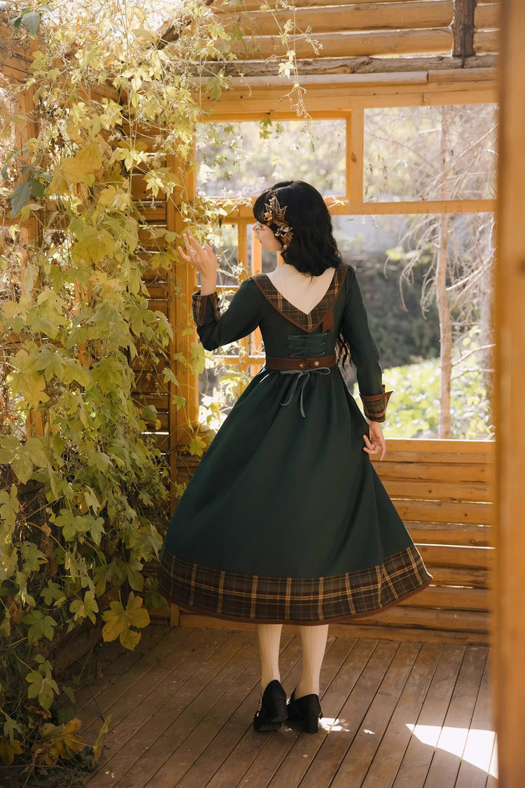 Gothic Lolita Dress - Autumn Chronicles, Green, Sweet Style, Printed, Embroidered - additional product view 9