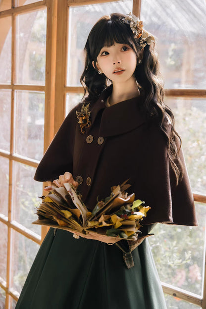 Gothic Lolita Dress - Autumn Chronicles, Green, Sweet Style, Printed, Embroidered - additional product view 12