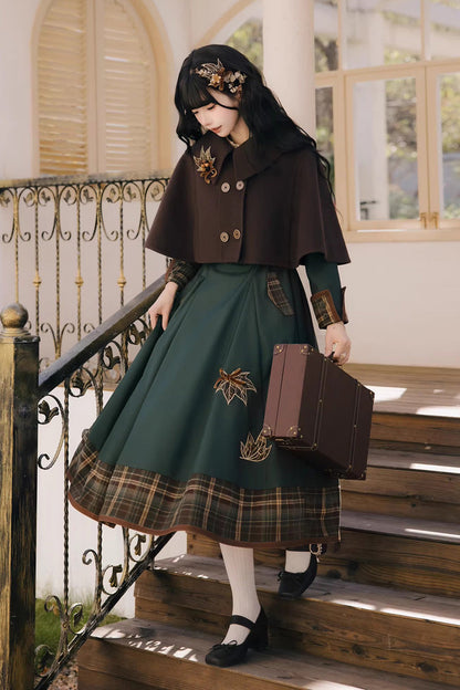 Gothic Lolita Dress - Autumn Chronicles, Green, Sweet Style, Printed, Embroidered - additional product view 13
