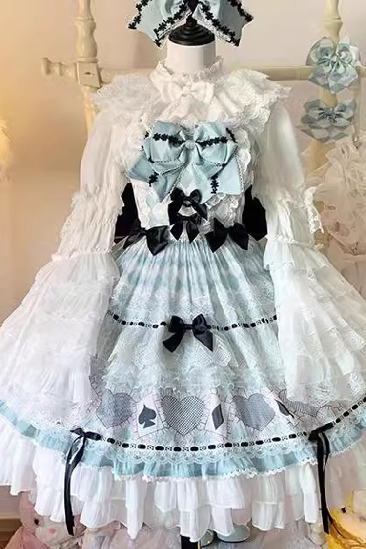 Gothic Lolita Dress - Bamboo Overture, Green, Sweet Style, Bow Detail, Lace Trim - additional product view 4