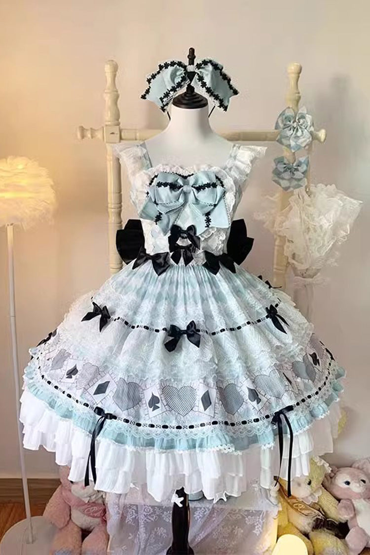Gothic Lolita Dress - Bamboo Overture, Green, Sweet Style, Bow Detail, Lace Trim - main product image