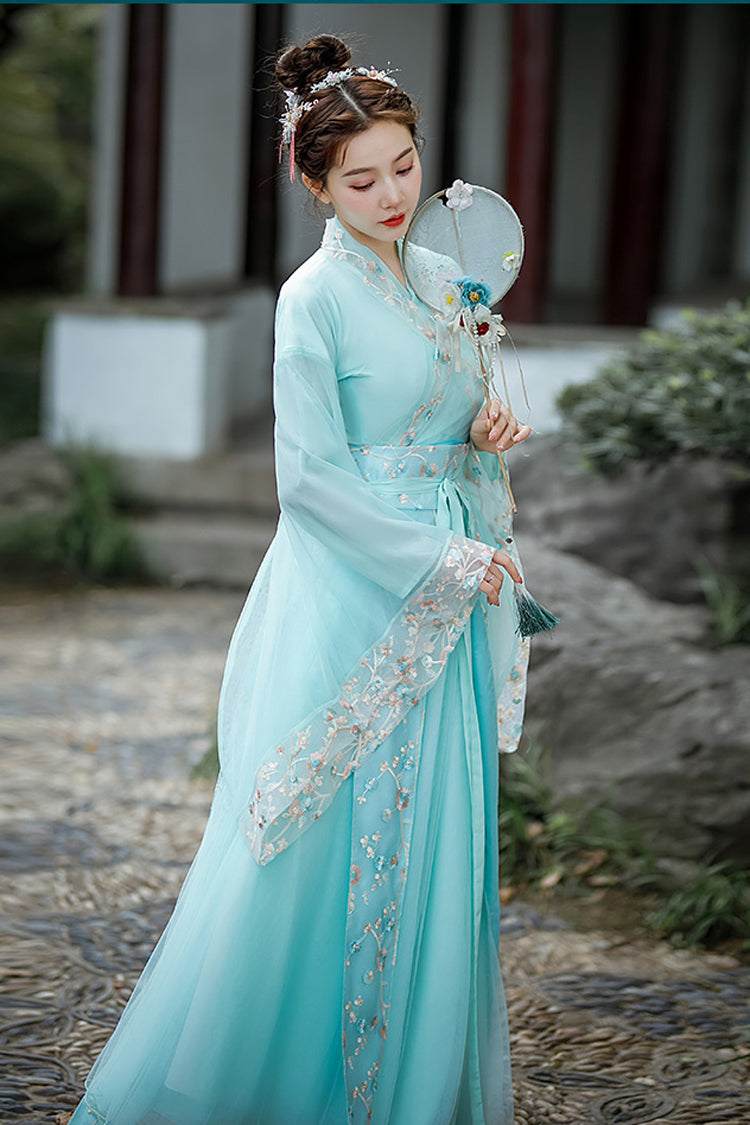Gothic Lolita Dress - Butterfly Love Flower, Green, Sweet Style, Chinese-Inspired Style - additional product view 3