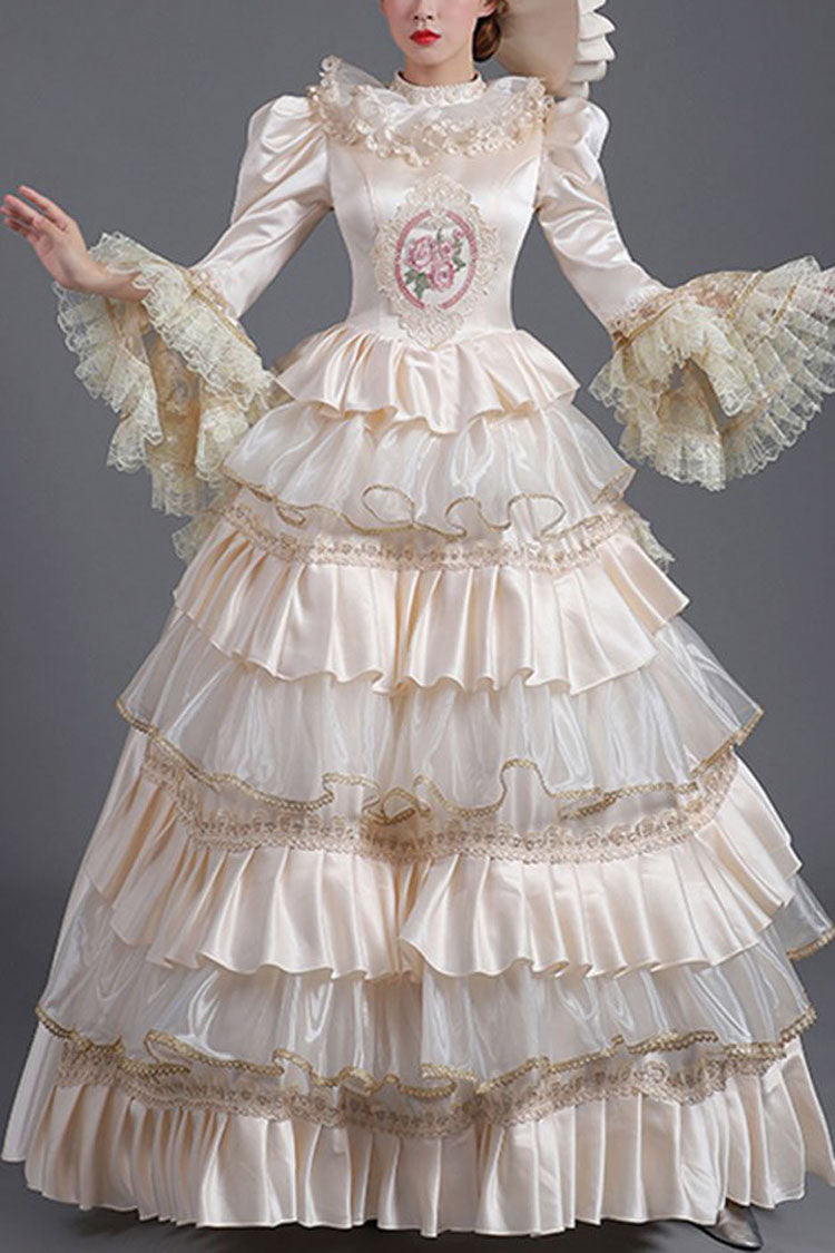 Gothic Lolita Dress - Champagne Hime Sleeves High, Champagne, High Waist, Victorian Style - main product image