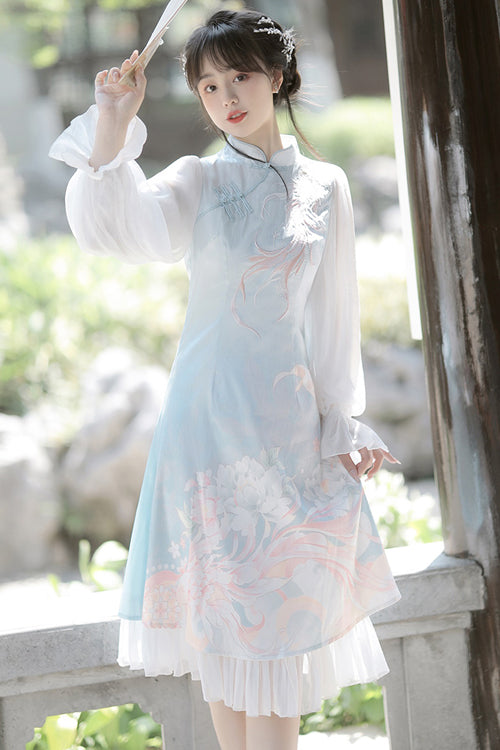 Gothic Lolita Dress - Chinese Ancient Han Element, 2 Colors, Embroidered, Sweet Style - additional product view 6