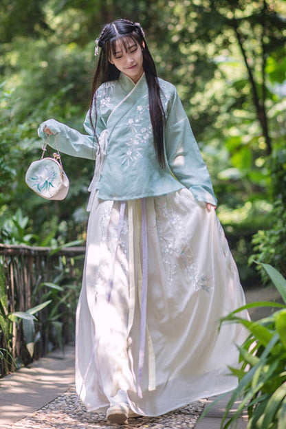 Gothic Lolita Dress - Chinese Ancient Style Han, Green, Sweet Style, Embroidered - additional product view 2