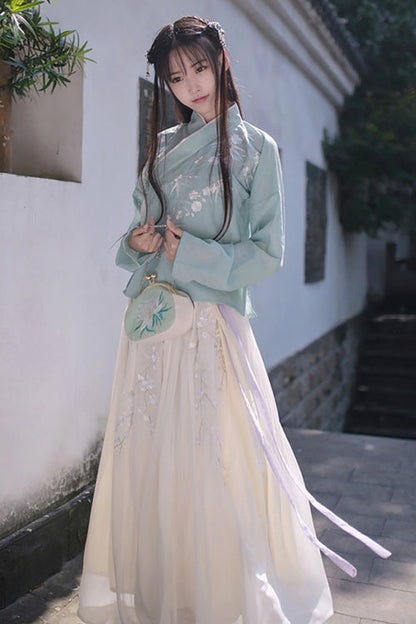 Gothic Lolita Dress - Chinese Ancient Style Han, Green, Sweet Style, Embroidered - additional product view 3