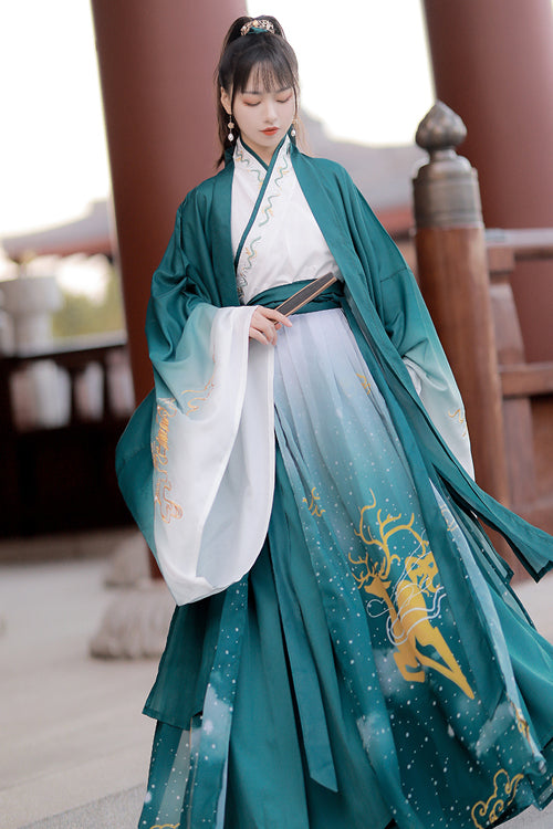 Gothic Lolita Dress - Chinese Style Exquisitely, Green, Chinese-Inspired Style - additional product view 2