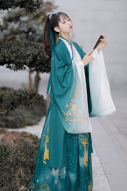 Gothic Lolita Dress - Chinese Style Exquisitely, Green, Chinese-Inspired Style - additional product view 3