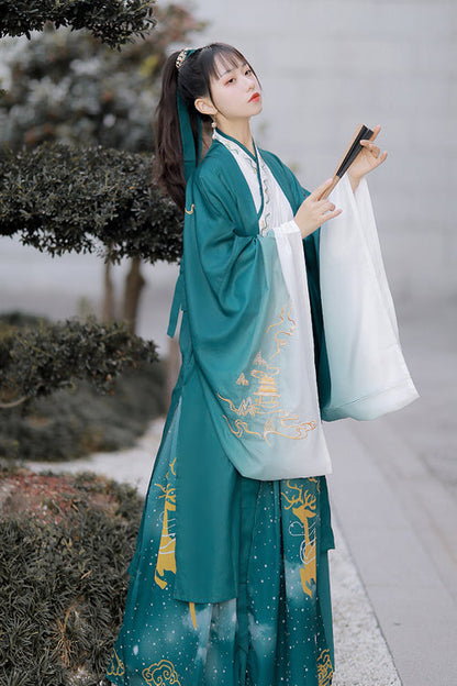 Gothic Lolita Dress - Chinese Style Exquisitely, Green, Chinese-Inspired Style - additional product view 3