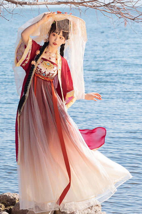 Gothic Lolita Dress - Chinese Tang Dynasty Design, 3 Colors, Sweet Style, Embroidered - additional product view 5