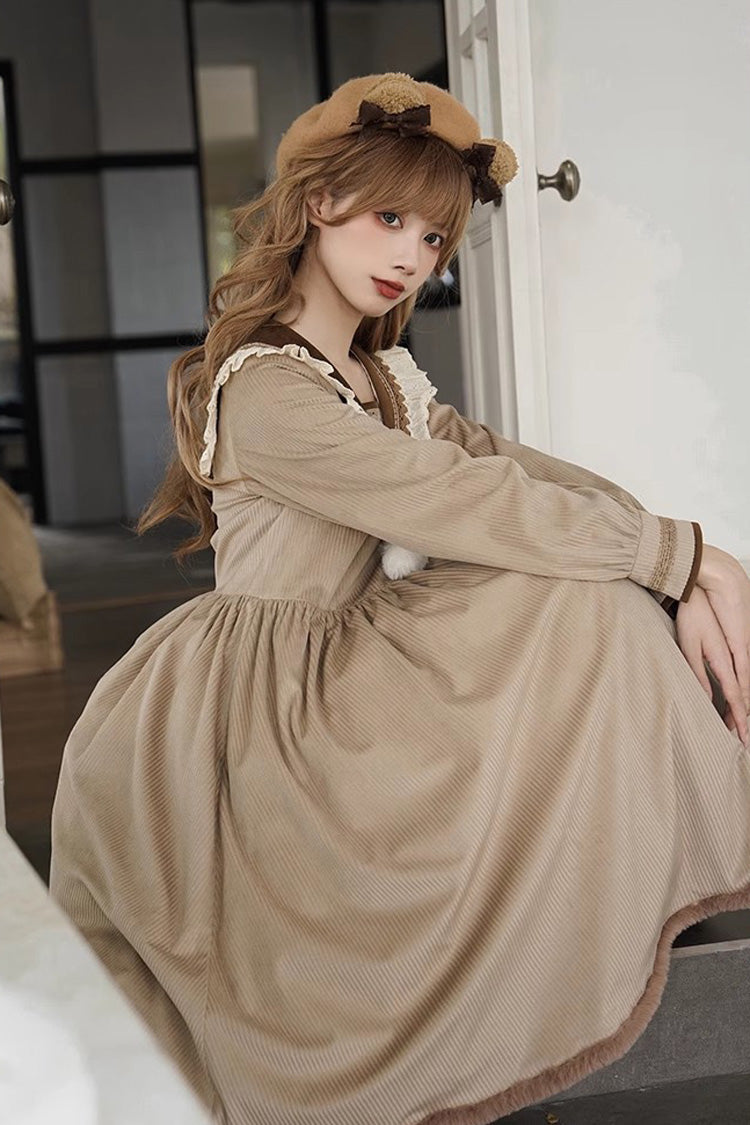 Gothic Lolita Dress - Coco Diary, Brown, Long Sleeves, Sweet Style - additional product view 5