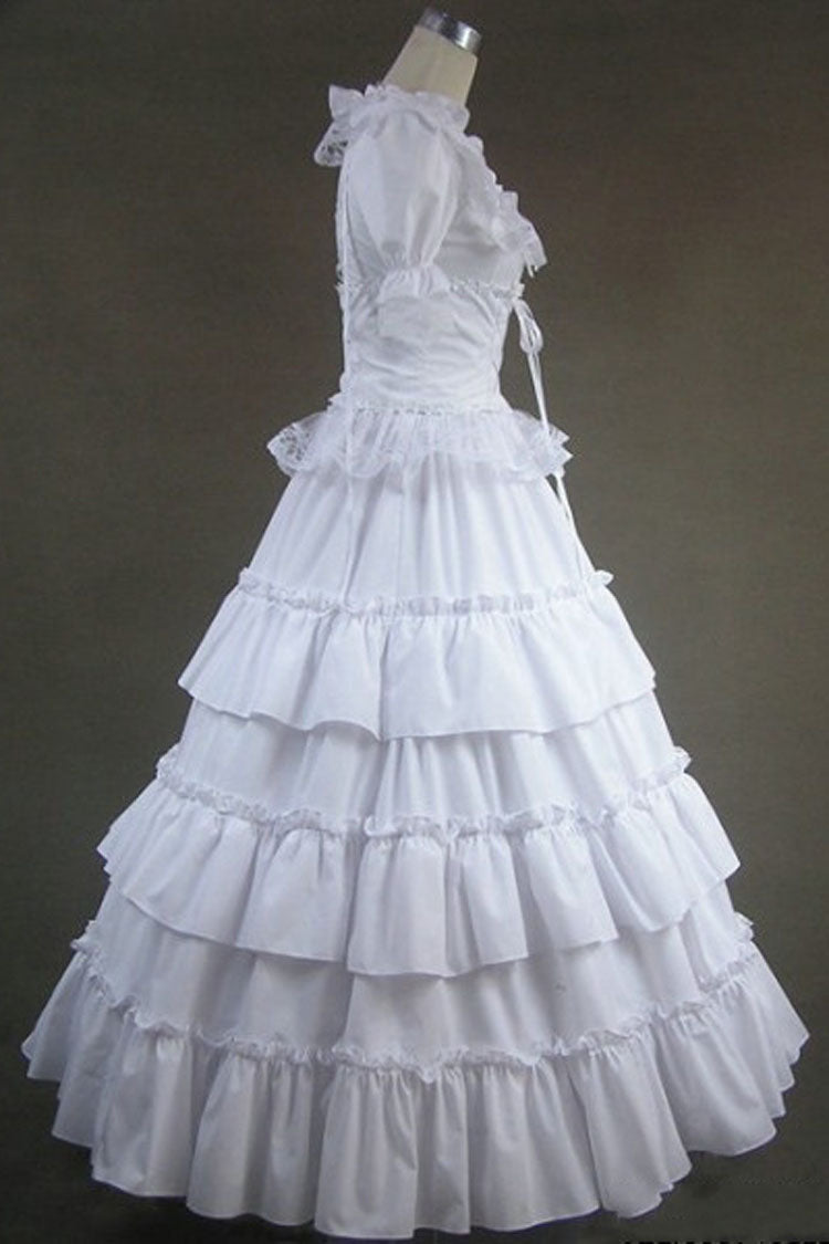 Gothic Lolita Dress - Cotton Square Collar, White, Square Collar, Victorian Style - additional product view 3