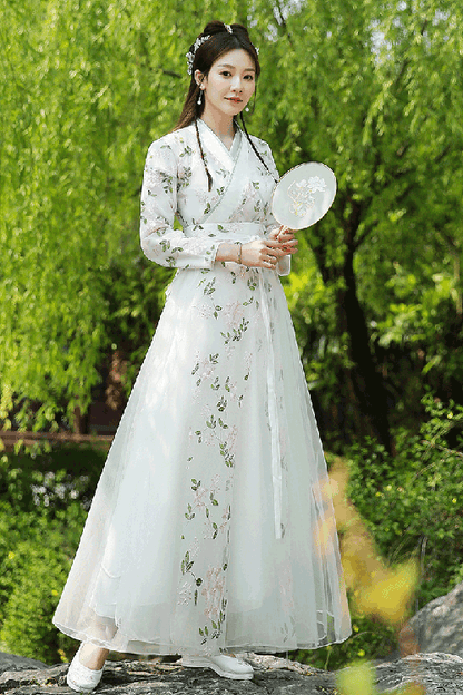 Gothic Lolita Dress - Elegant Green Leaf, 2 Colors, Chinese-Inspired Style, Embroidered - additional product view 3