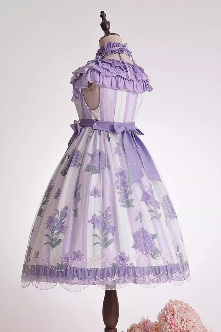 Gothic Lolita Dress - Endless Summer, Purple, Lace Trim, Ruffled, Printed - additional product view 4