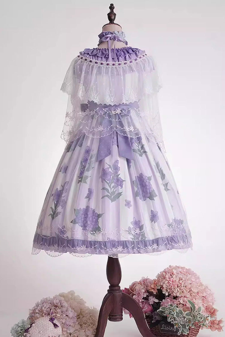 Gothic Lolita Dress - Endless Summer, Purple, Lace Trim, Ruffled, Printed - additional product view 9