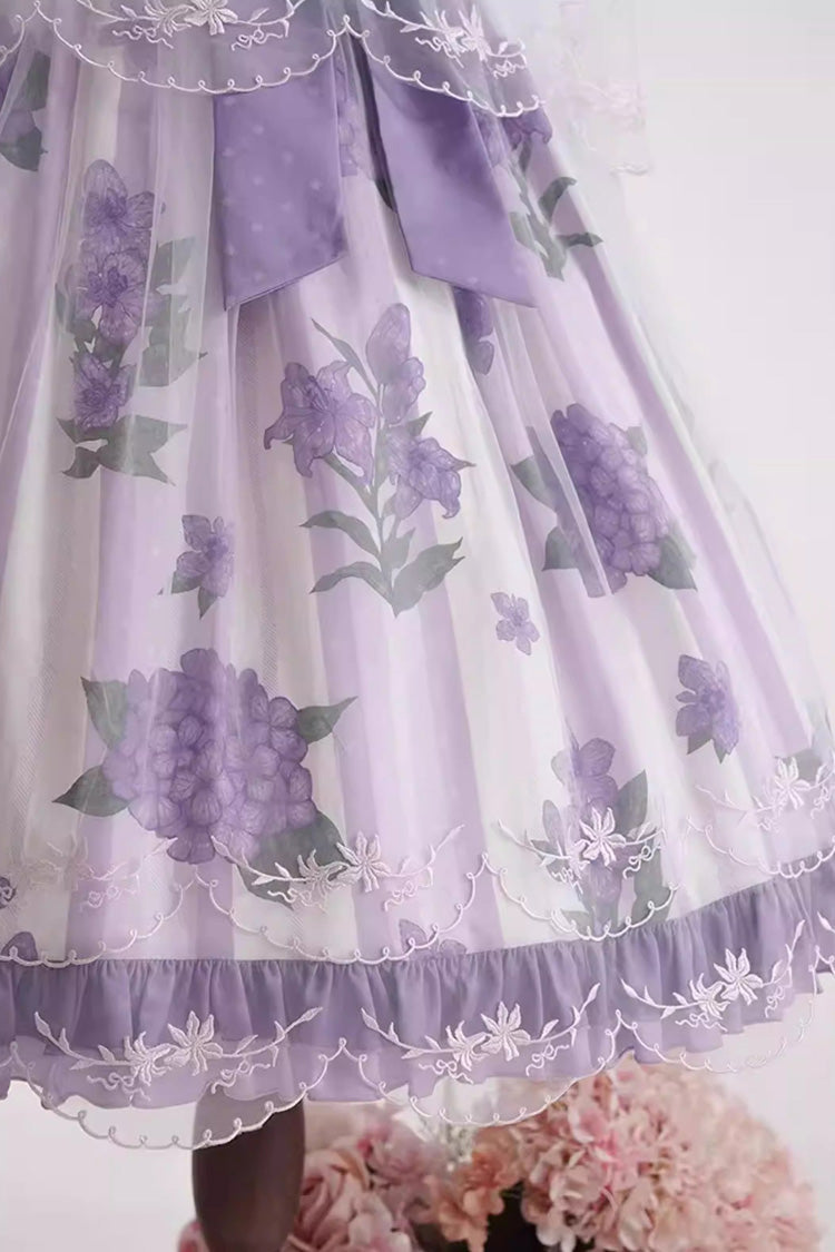 Gothic Lolita Dress - Endless Summer, Purple, Lace Trim, Ruffled, Printed - additional product view 10
