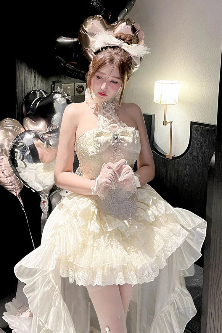 Gothic Lolita Dress - Eternal Temple, Ivory, Bow Detail, Lace Trim, Ruffled - additional product view 7