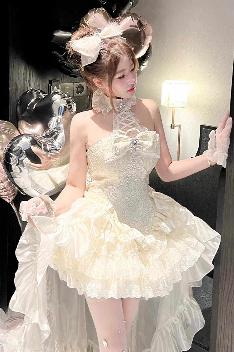 Gothic Lolita Dress - Eternal Temple, Ivory, Bow Detail, Lace Trim, Ruffled - additional product view 8
