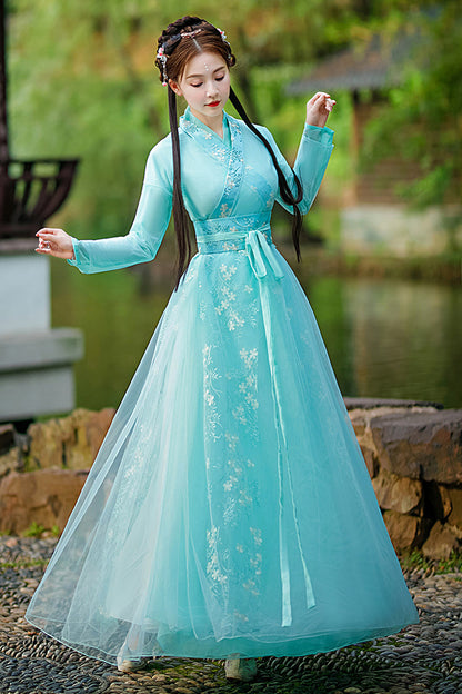 Gothic Lolita Dress - Fairy Airy Spring Flower, Green, Sweet Style, Chinese-Inspired Style - additional product view 2
