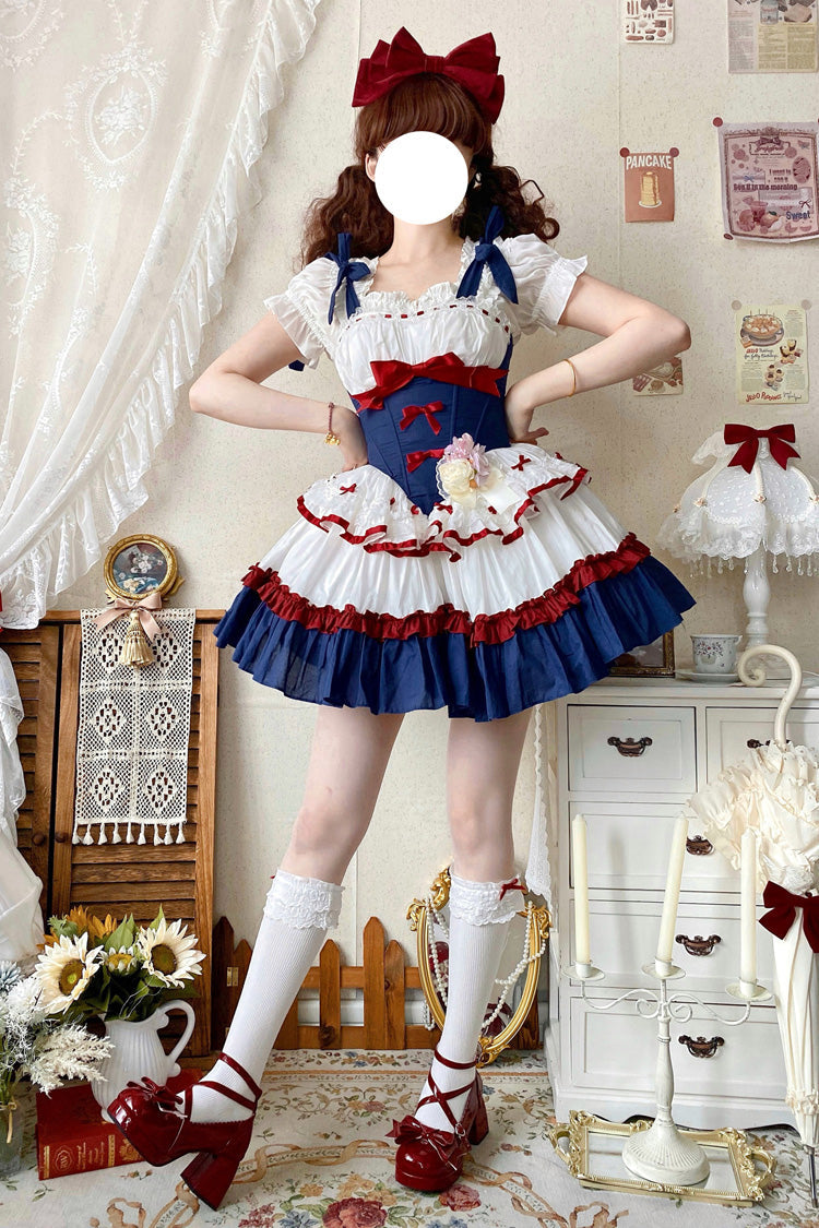 Gothic Lolita Dress - Fairy Tale Overture, 3 Colors, Bow Detail, Ruffled, Layered - additional product view 2