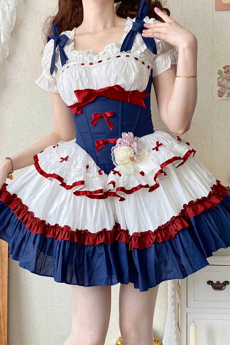Gothic Lolita Dress - Fairy Tale Overture, 3 Colors, Bow Detail, Ruffled, Layered - additional product view 3