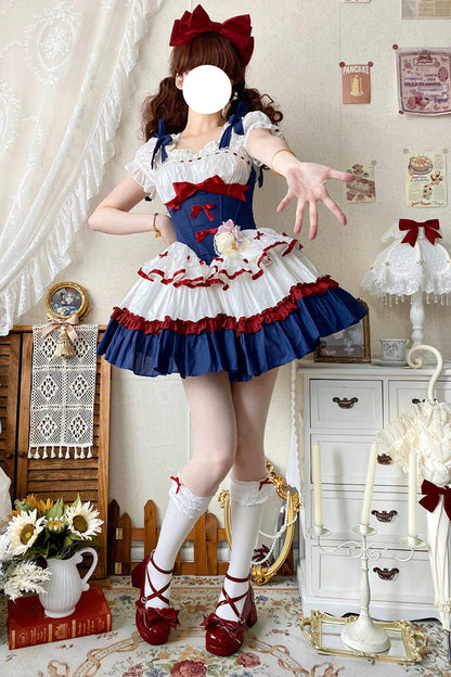Gothic Lolita Dress - Fairy Tale Overture, 3 Colors, Bow Detail, Ruffled, Layered - main product image