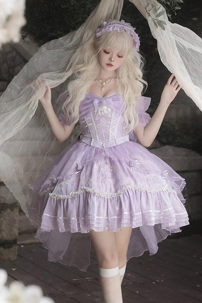 Gothic Lolita Dress - Fantasy Music Box, Purple, Detachable Detail, Lace Trim, Ruffled - additional product view 2