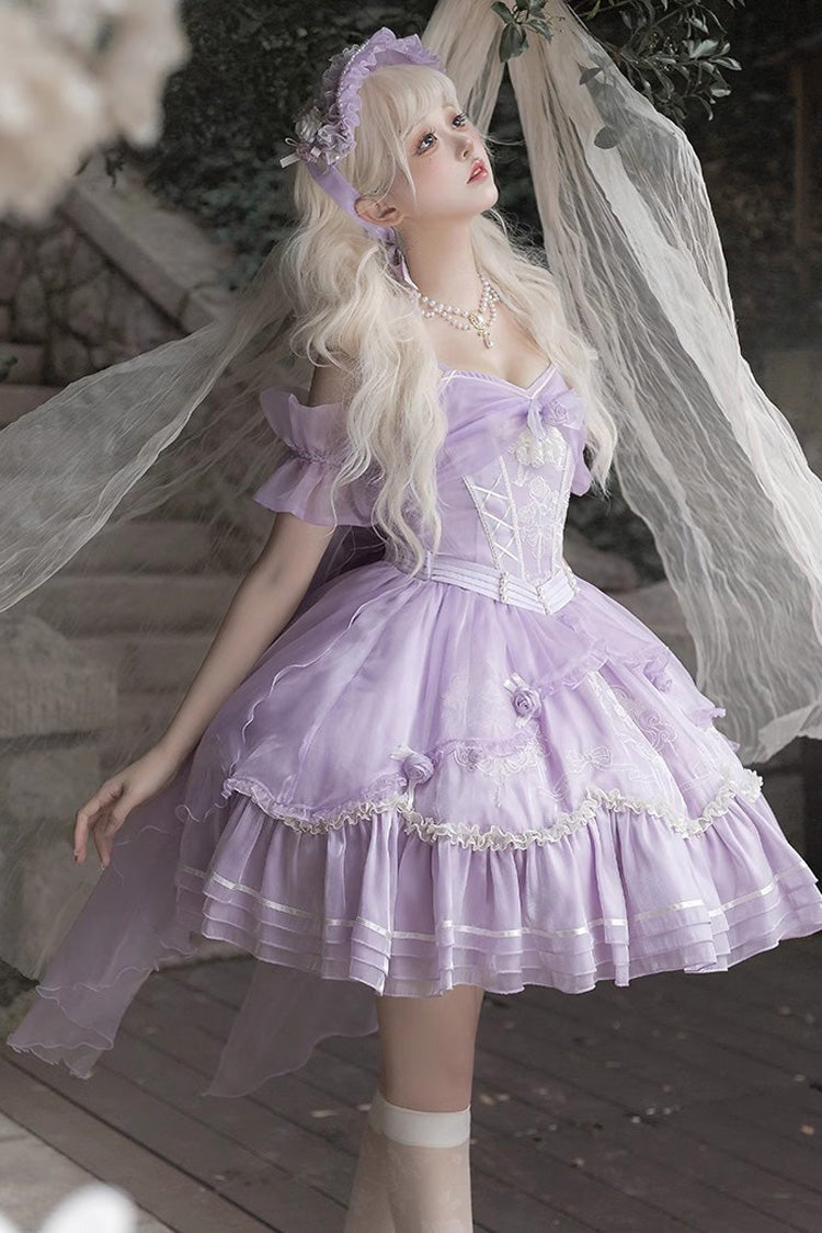 Gothic Lolita Dress - Fantasy Music Box, Purple, Detachable Detail, Lace Trim, Ruffled - additional product view 5