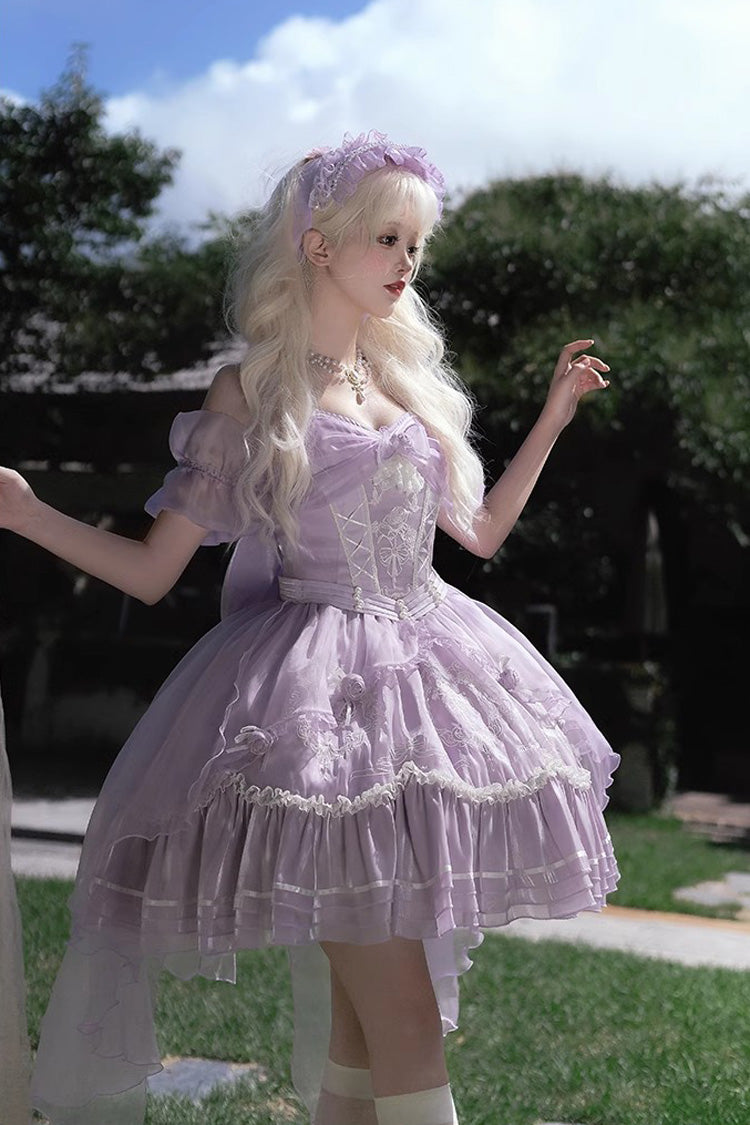 Gothic Lolita Dress - Fantasy Music Box, Purple, Detachable Detail, Lace Trim, Ruffled - additional product view 6