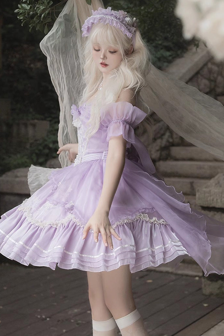 Gothic Lolita Dress - Fantasy Music Box, Purple, Detachable Detail, Lace Trim, Ruffled - additional product view 7
