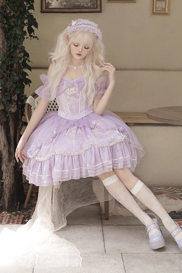Gothic Lolita Dress - Fantasy Music Box, Purple, Detachable Detail, Lace Trim, Ruffled - additional product view 10