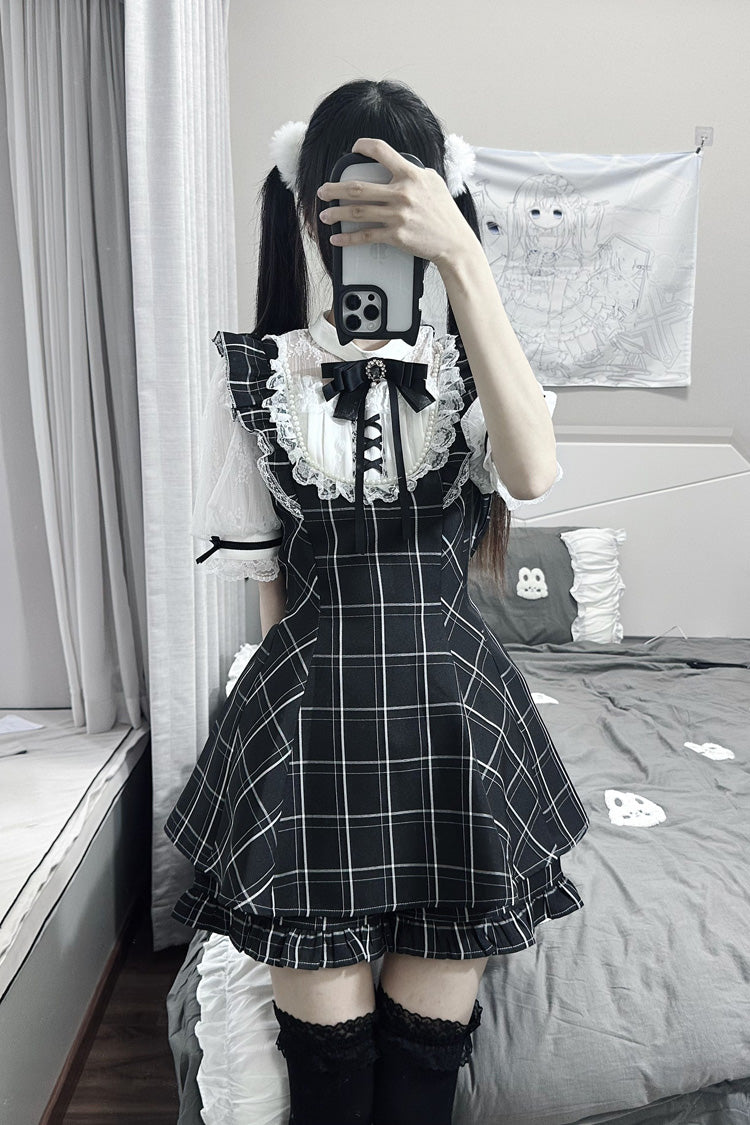 Gothic Lolita Dress - First Love Contract, 4 Colors, Bow Detail, Lace Trim, Printed - additional product view 5