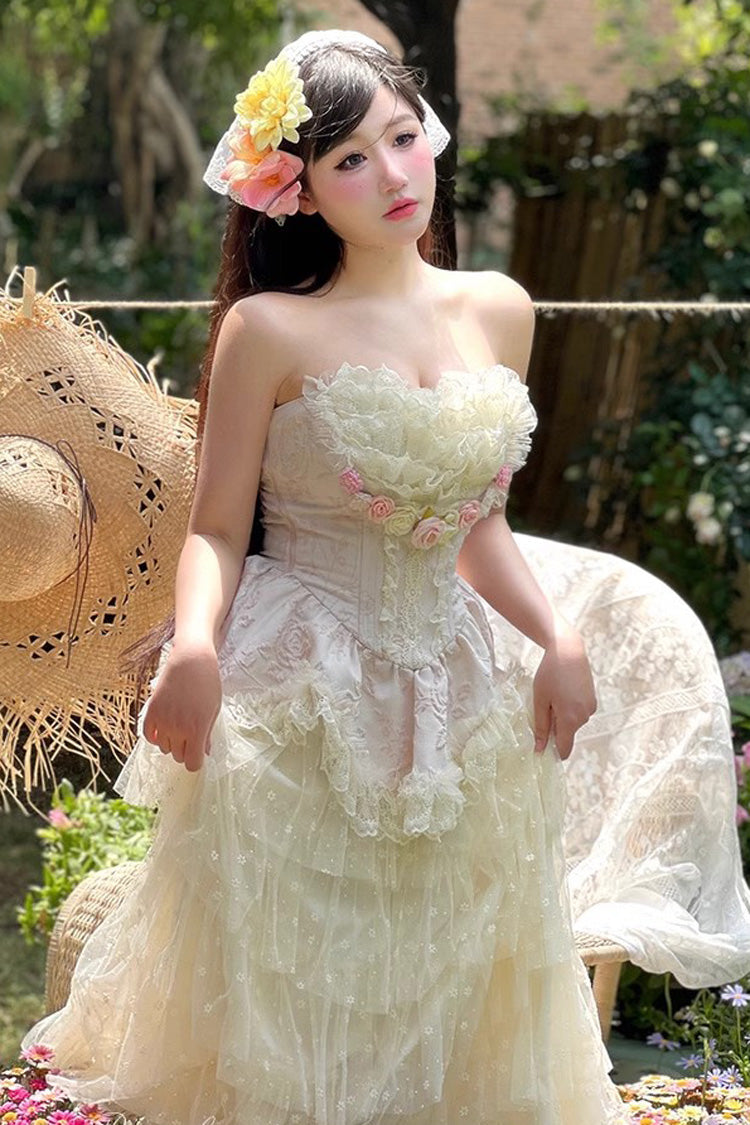 Gothic Lolita Dress - Flower Goddess Of Love, Pink, Ruffled, Sweet Style, Bow Detail - additional product view 11