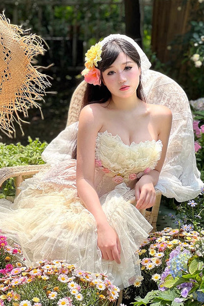 Gothic Lolita Dress - Flower Goddess Of Love, Pink, Ruffled, Sweet Style, Bow Detail - additional product view 14