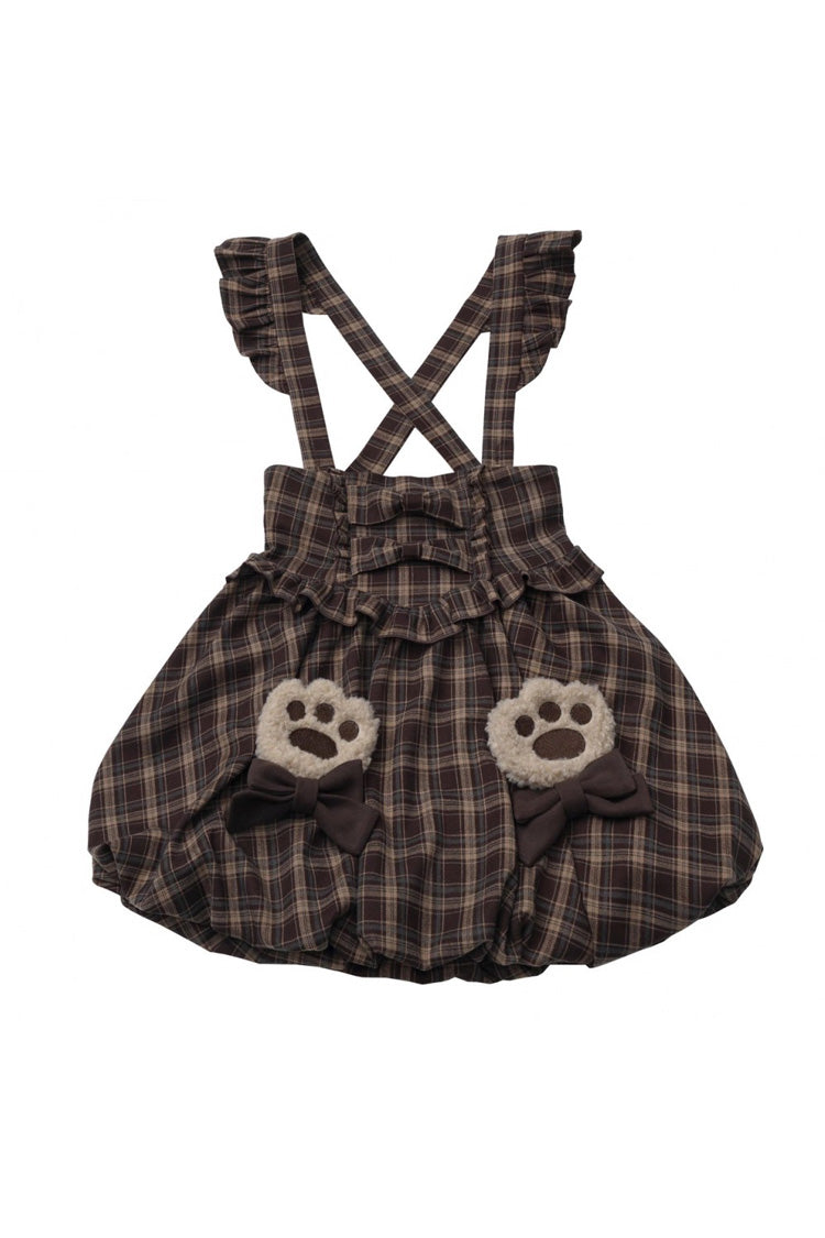 Gothic Lolita Dress - Fluffy Little Bear, Brown, Sweet Style, Bow Detail, Ruffled - additional product view 14