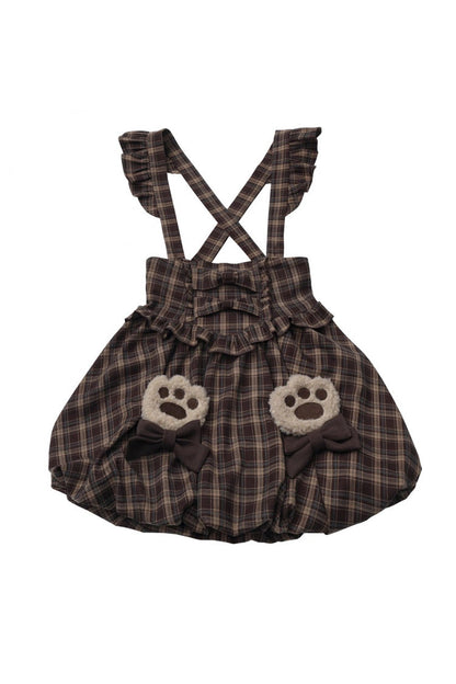 Gothic Lolita Dress - Fluffy Little Bear, Brown, Sweet Style, Bow Detail, Ruffled - additional product view 14