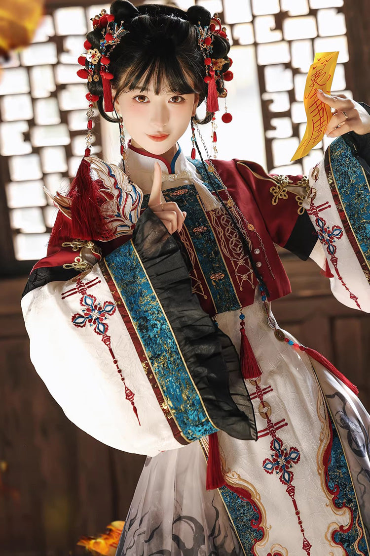 Gothic Lolita Dress - Fox Trace Codex, 5 Colors, Stand Collar, Chinese-Inspired Style - additional product view 4