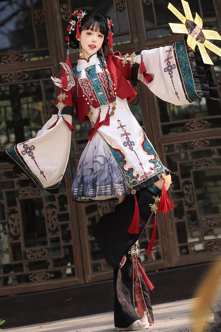 Gothic Lolita Dress - Fox Trace Codex, 5 Colors, Stand Collar, Chinese-Inspired Style - additional product view 8