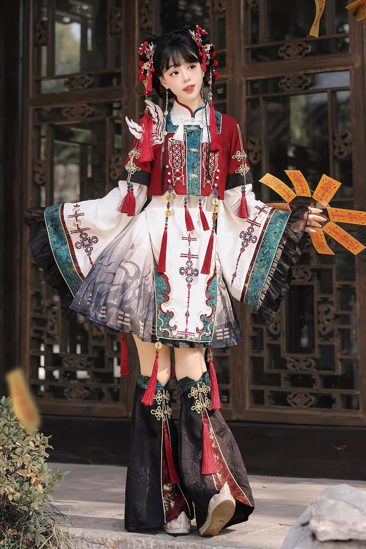 Gothic Lolita Dress - Fox Trace Codex, 5 Colors, Stand Collar, Chinese-Inspired Style - additional product view 9