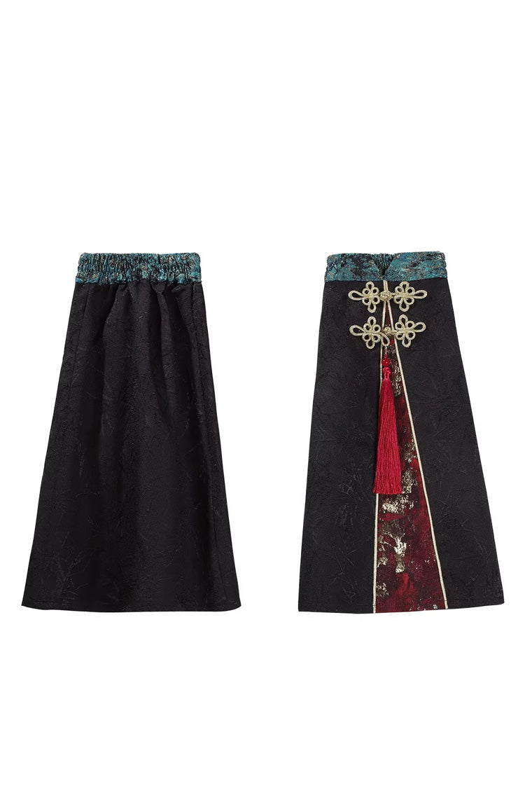 Gothic Lolita Dress - Fox Trace Codex, 5 Colors, Stand Collar, Chinese-Inspired Style - S Leg-Covers(Only) / M Leg-Covers(Only) / L Leg-Covers(Only) option